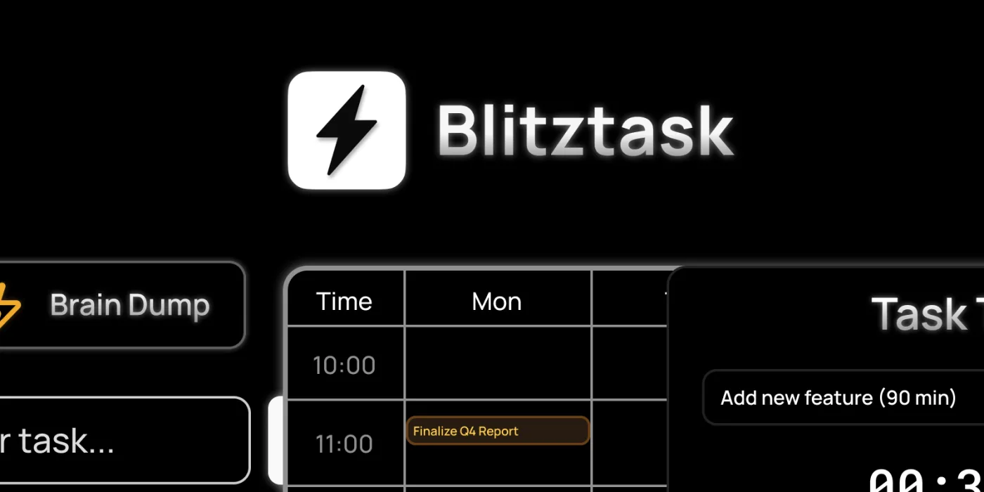 Oberfläche von Blitztask, dem eigenen SaaS-Produkt von BetStup
