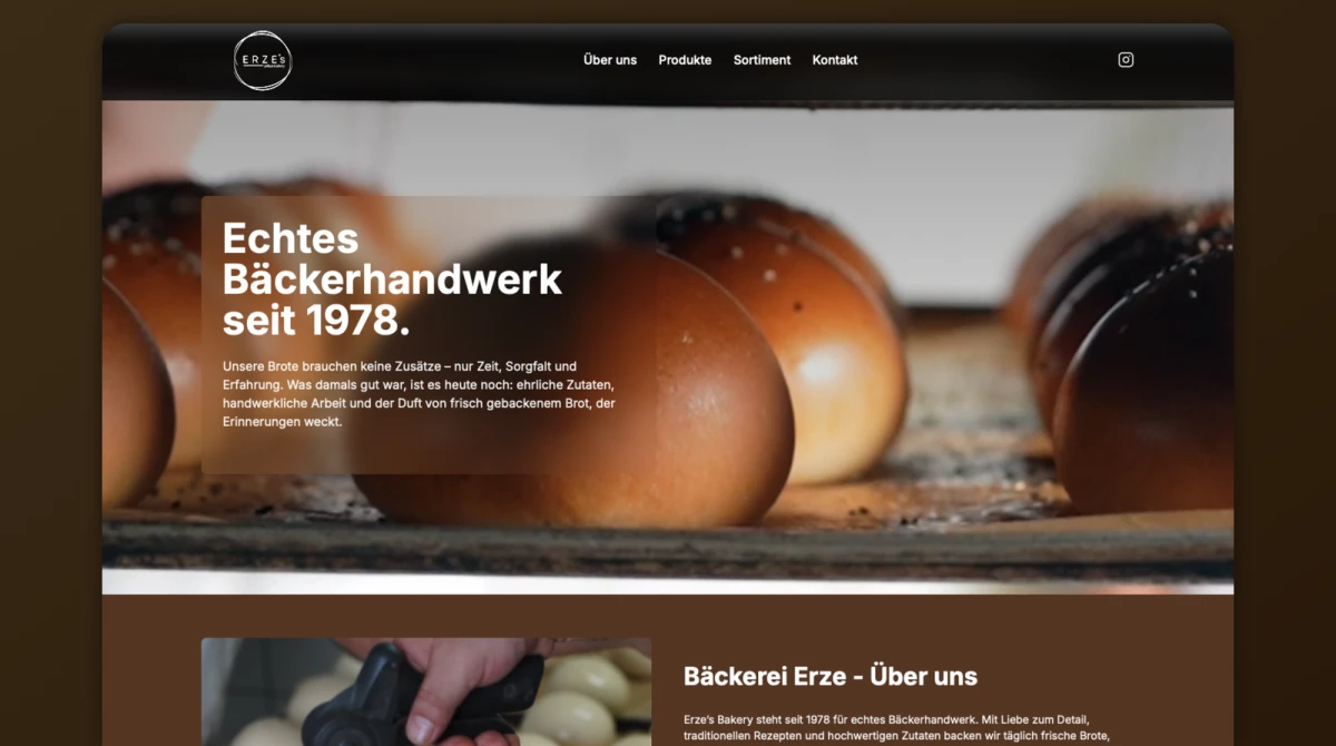 Erze's Bakery – Website & Marketing